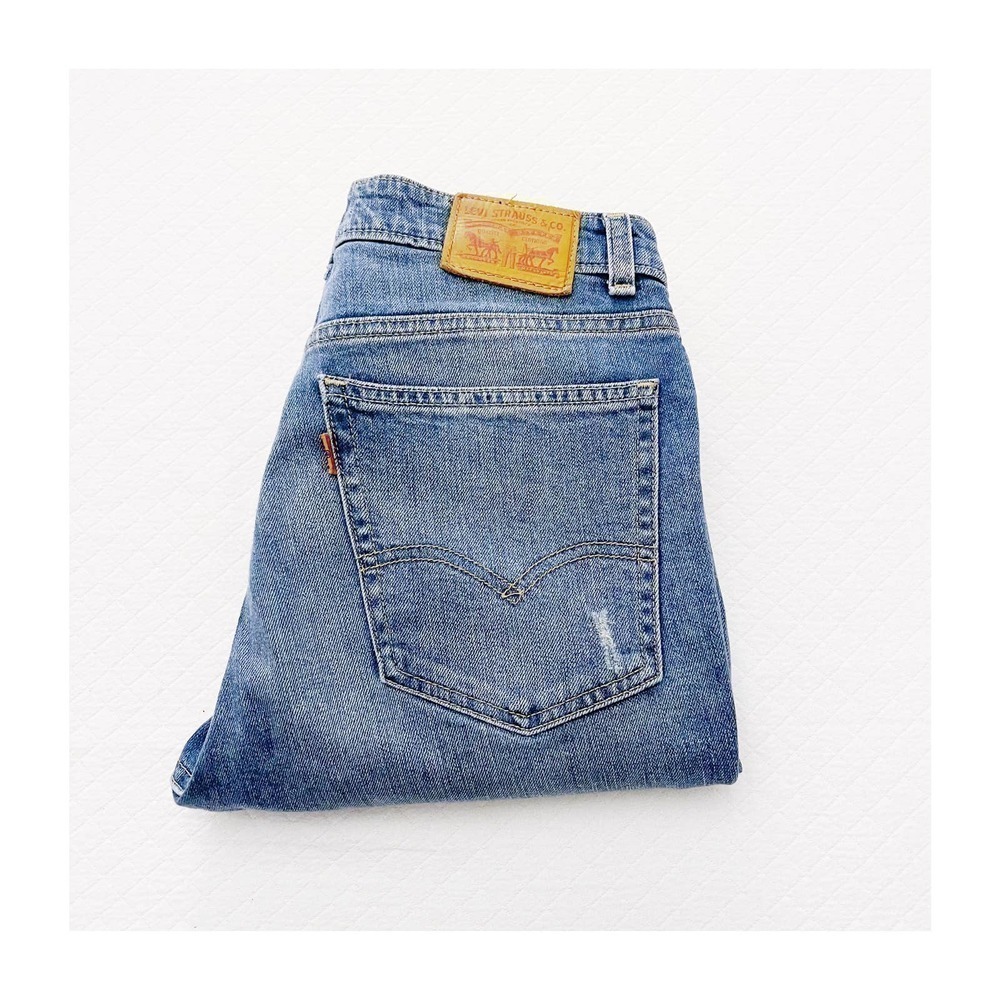Levi's 721 Vintage High Rise Skinny Jeans Patchwork Accent SZ29